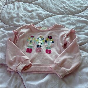btween Pink Robot Print Kids Sweatshirt